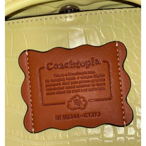 Coach Coachtopia Ergo Embossed in Pale Lime Croc Leather Tote Top Handle Bag - Picture 8 of 8